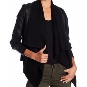 Blank NYC Vegan Leather Moto Jacket In Black. Size Medium.